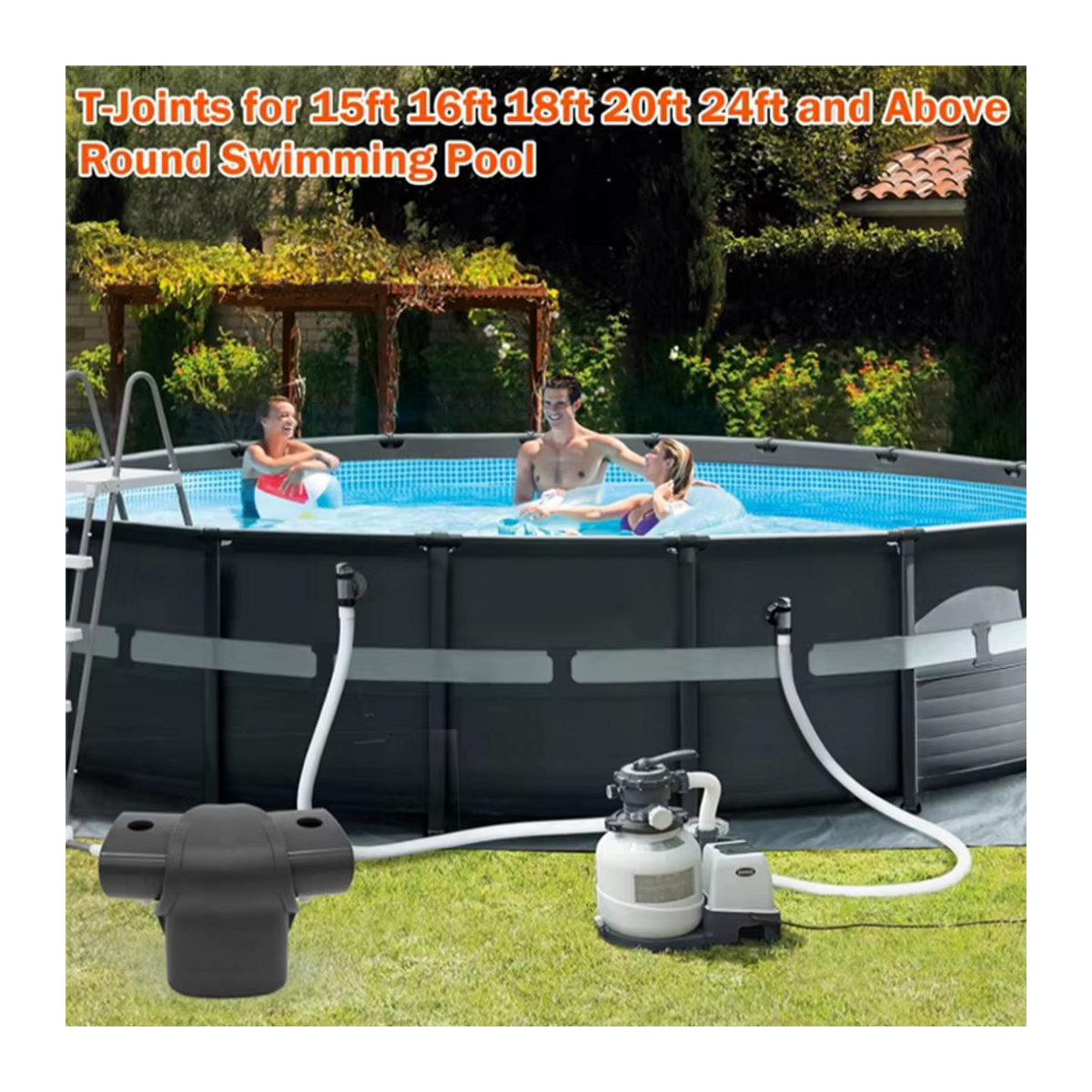 Intex T-Gelenk 12427 Ersatzteil für Ultra Frame Pools passend für 15 Fuß bis 16 Fuß Modelle - Bild 5
