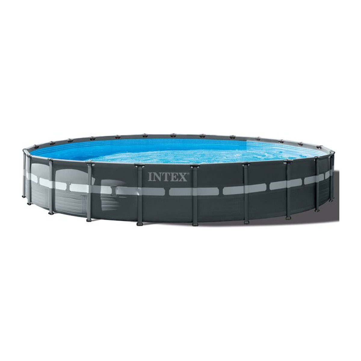 Intex Ultra Rondo XTR Frame Pool Set in Anthrazit und Blau mit Sandfilteranlage, Durchmesser: 732 cm, Höhe: 132 cm - Bild 1