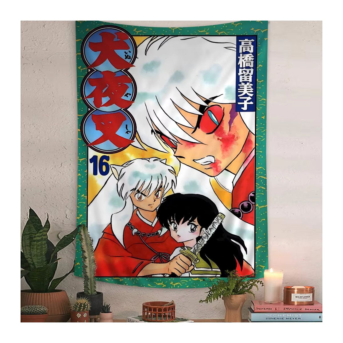 Inuyasha Anime DIY Wandteppich von Potdemiel, mehrfarbig, rechteckig, Textil Wandkunst für dein Wohnzimmer oder Wohnheim - Bild 2