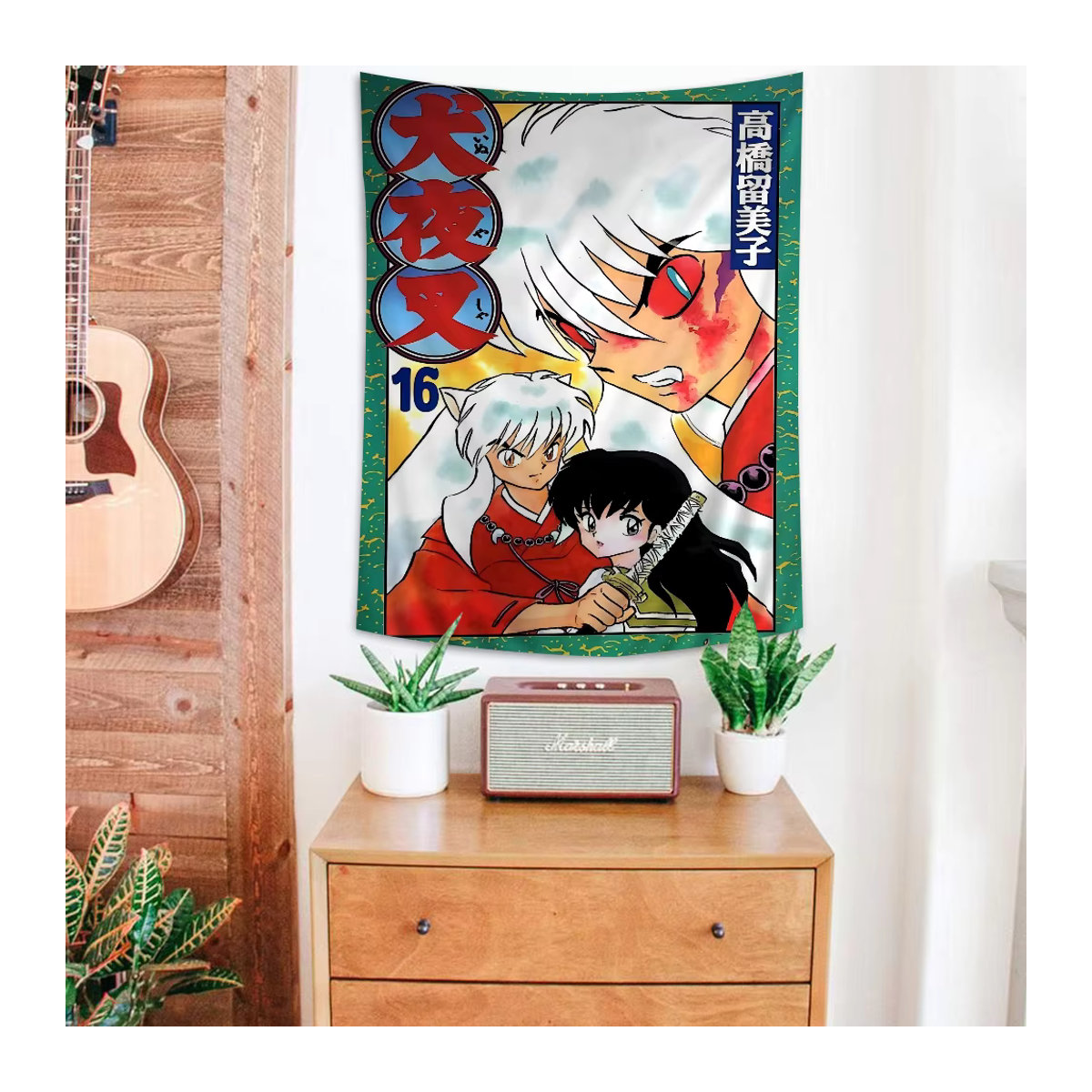 Inuyasha Anime DIY Wandteppich von Potdemiel, mehrfarbig, rechteckig, Textil Wandkunst für dein Wohnzimmer oder Wohnheim - Bild 3