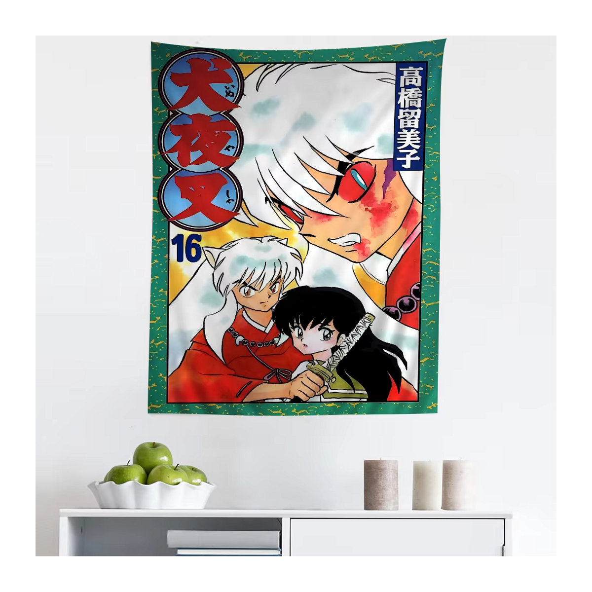 Inuyasha Anime DIY Wandteppich von Potdemiel, mehrfarbig, rechteckig, Textil Wandkunst für dein Wohnzimmer oder Wohnheim - Bild 5