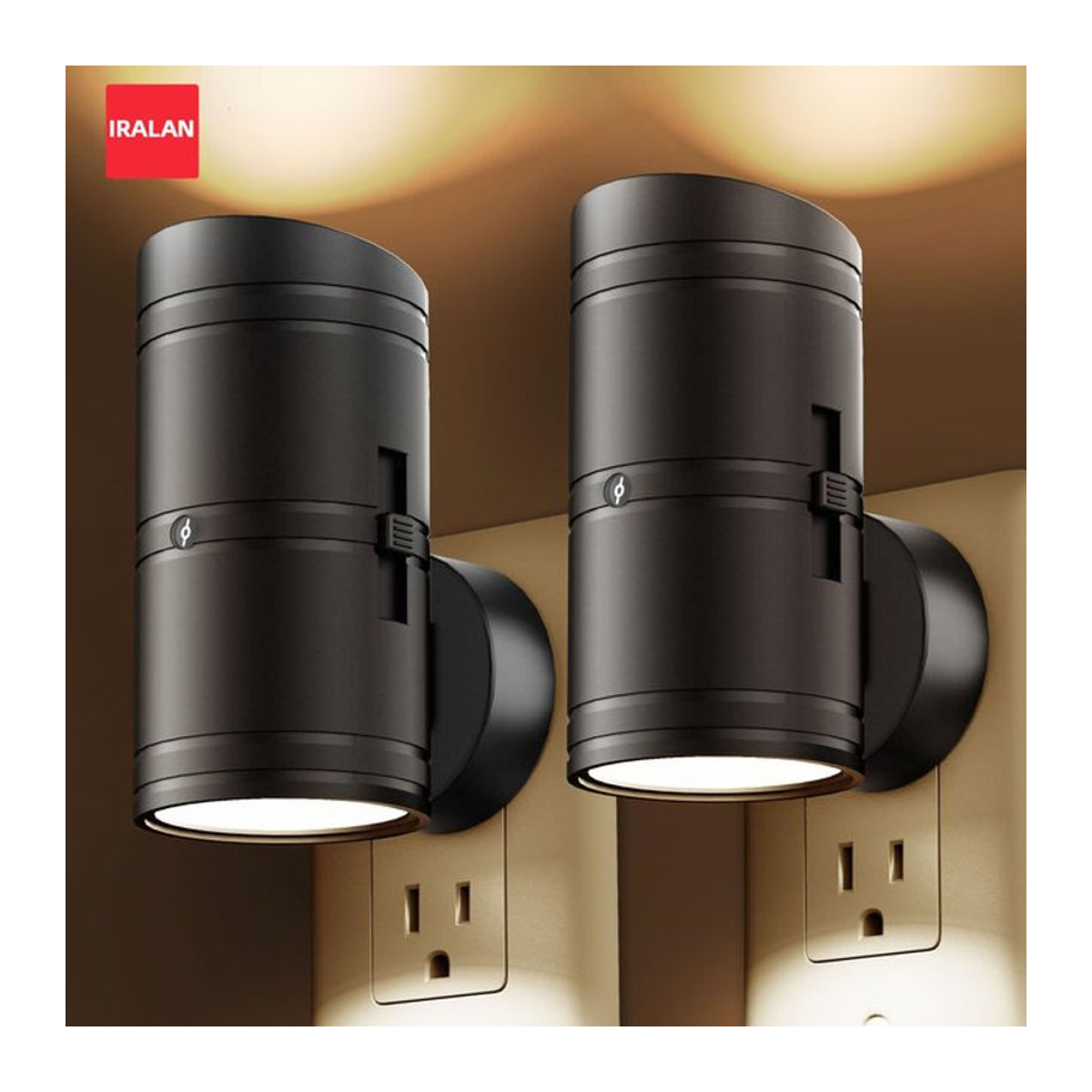IRALAN LED Innenwandleuchte Modern in Schwarz mit warmweißer Beleuchtung - Bild 1