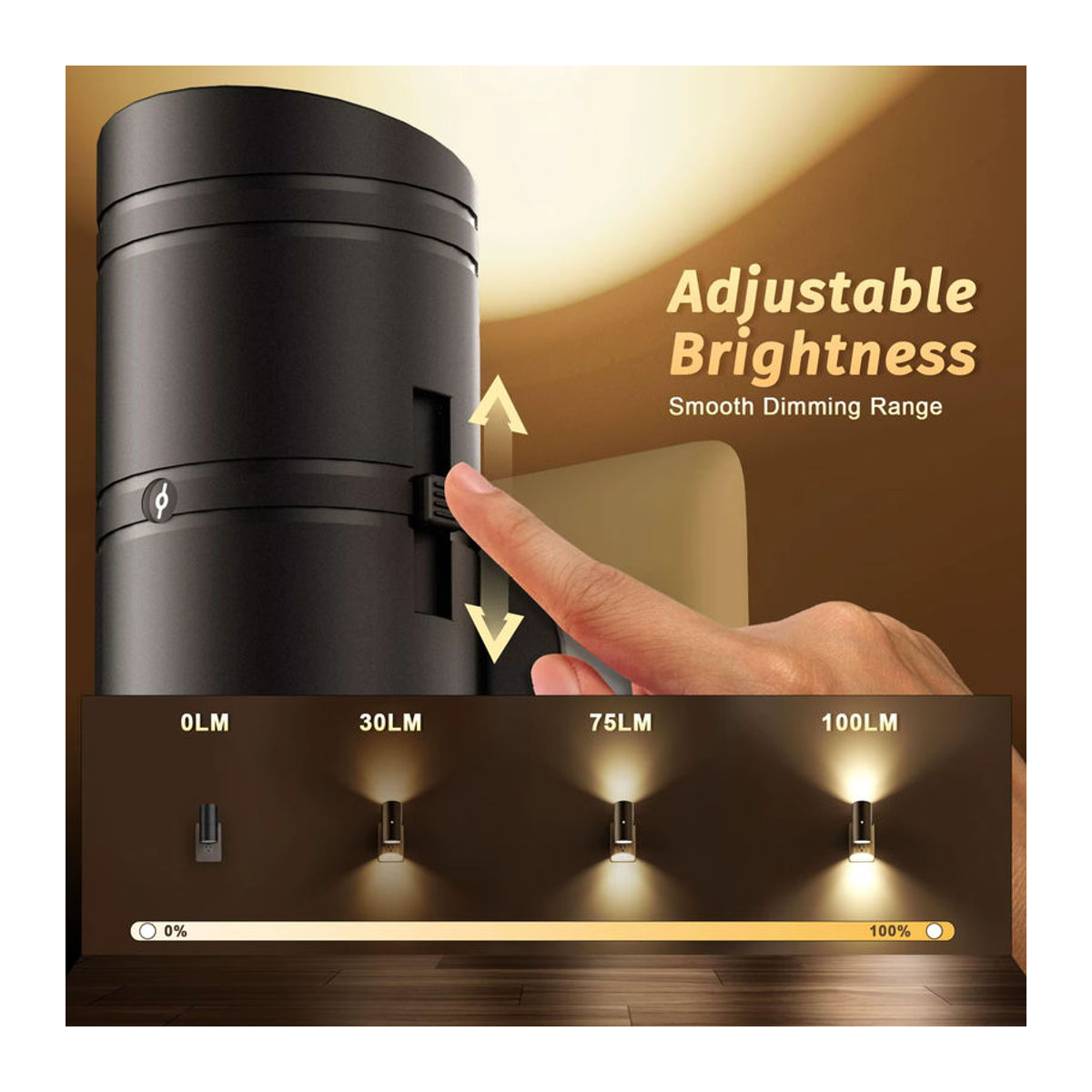 IRALAN LED Innenwandleuchte Modern in Schwarz mit warmweißer Beleuchtung - Bild 4