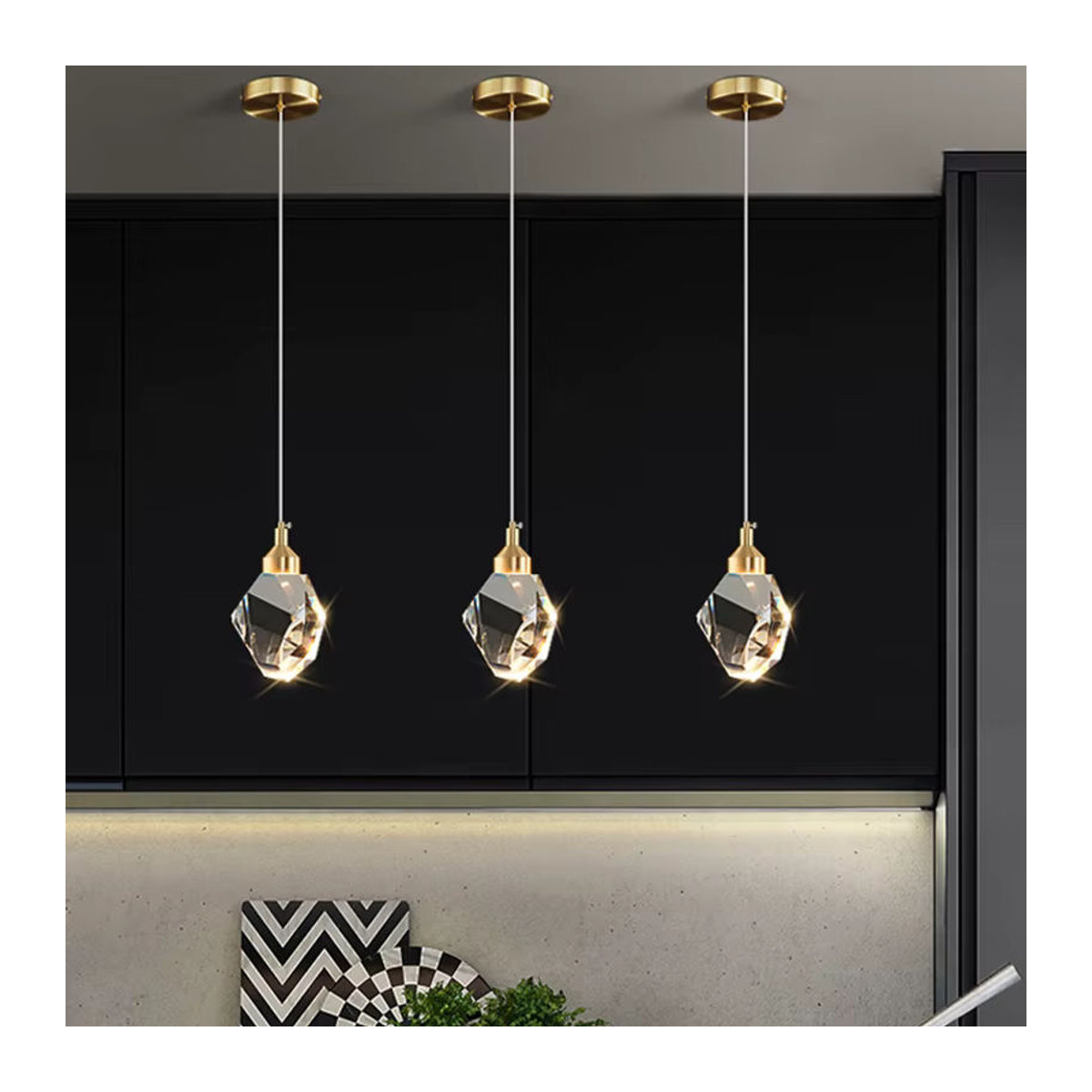 IRALAN LED Kronleuchter Modern Skandinavisch mit Kristallglas für Wohnzimmer und Schlafzimmer - Bild 4