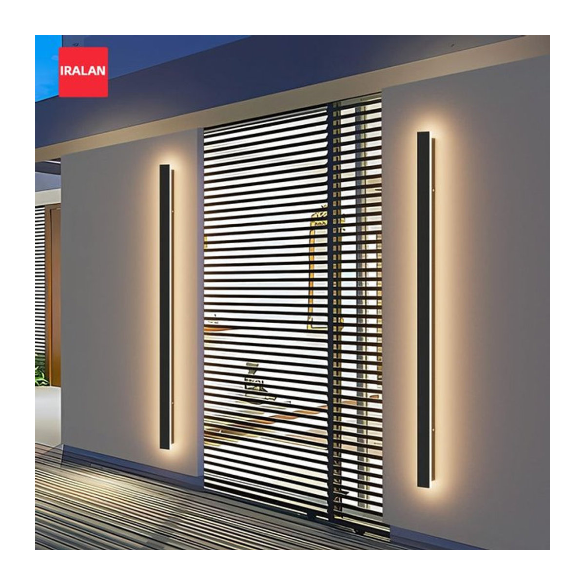 IRALAN LED Wandleuchte Modern Minimalistisch Schwarz IP65 Wasserdicht aus Acryl - Bild 1
