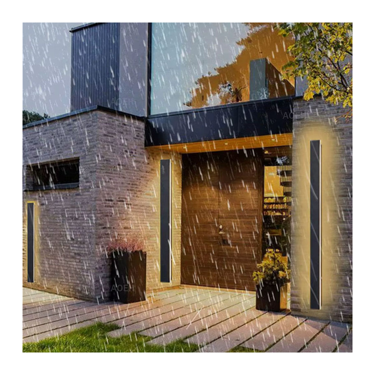 IRALAN LED Wandleuchte Modern Minimalistisch Schwarz IP65 Wasserdicht aus Acryl - Bild 2