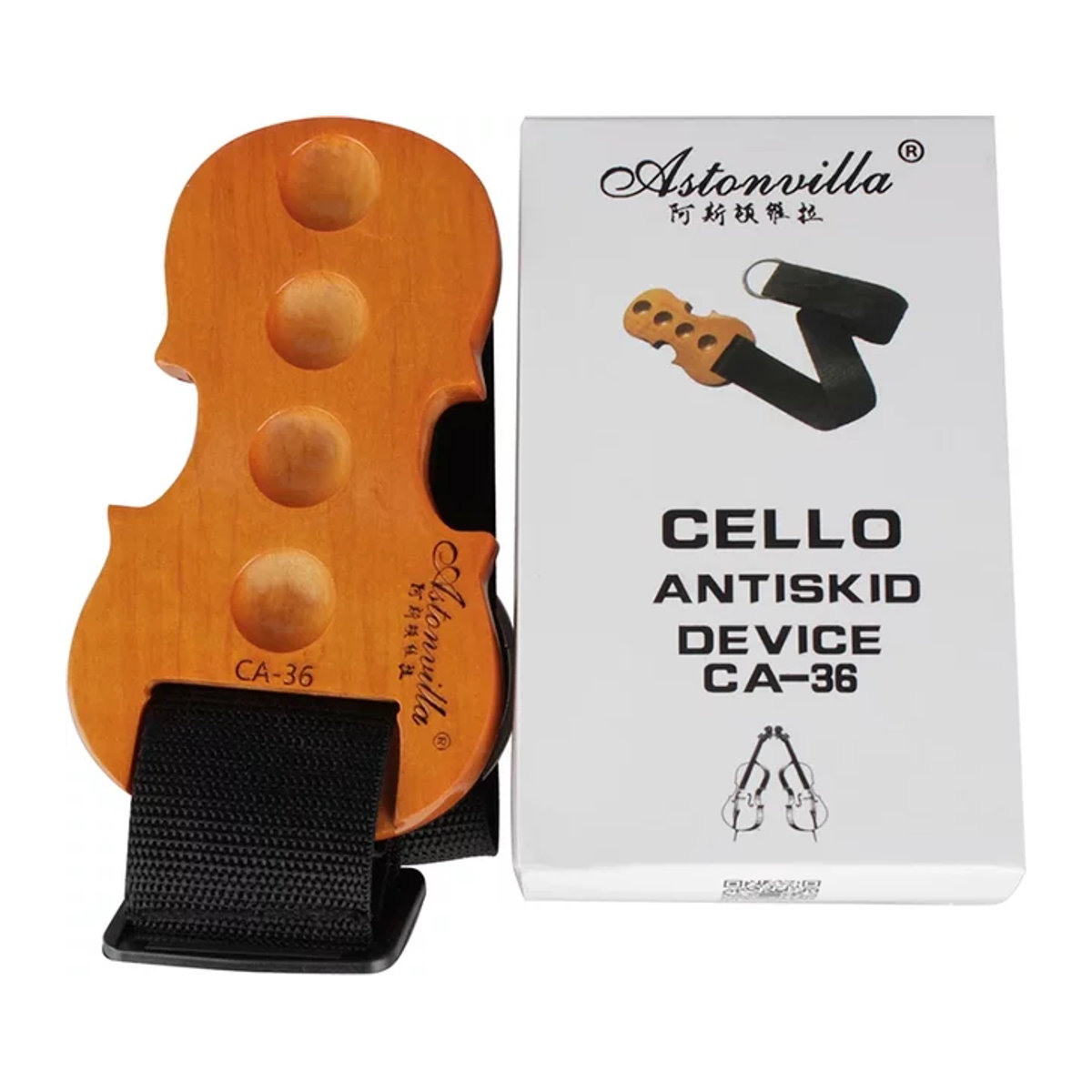 IRIN Cello-Anti-Rutsch-Matte in Braun mit verstellbarer Länge als Endpin-Stopper und Instrumentenzubehör - Bild 1