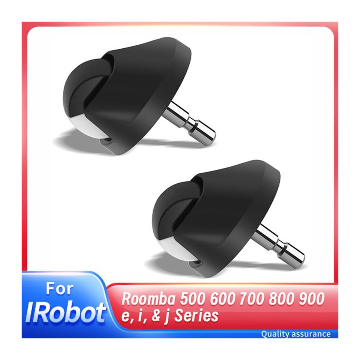 iRobot Ersatz-Vorderrad-Nachlaufkugel in Schwarz für Roomba Serien 500, 600, 700, 800, 900, e, i und j - Bild 1