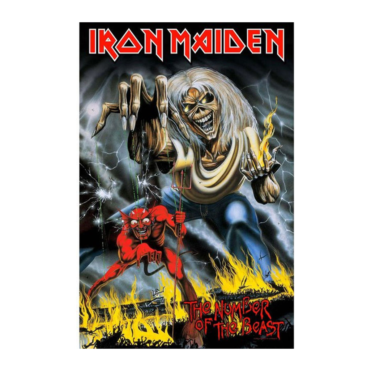 Iron Maiden Number Of The Beast Textilposter mehrfarbig schwarz Breite: 106 cm - Bild 1