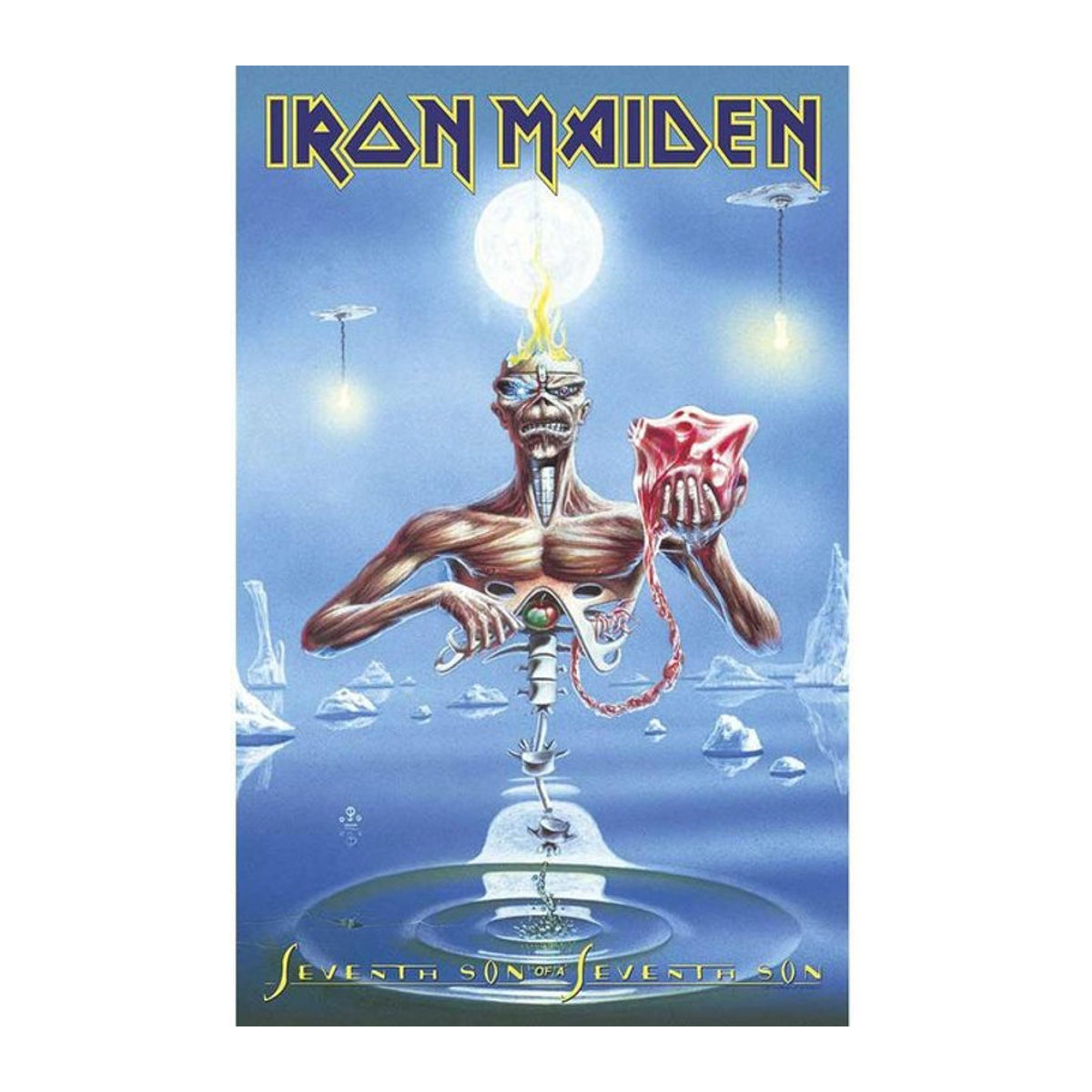 Iron Maiden Seventh Son Textil Poster Blau Breite: 106 cm - Bild 1