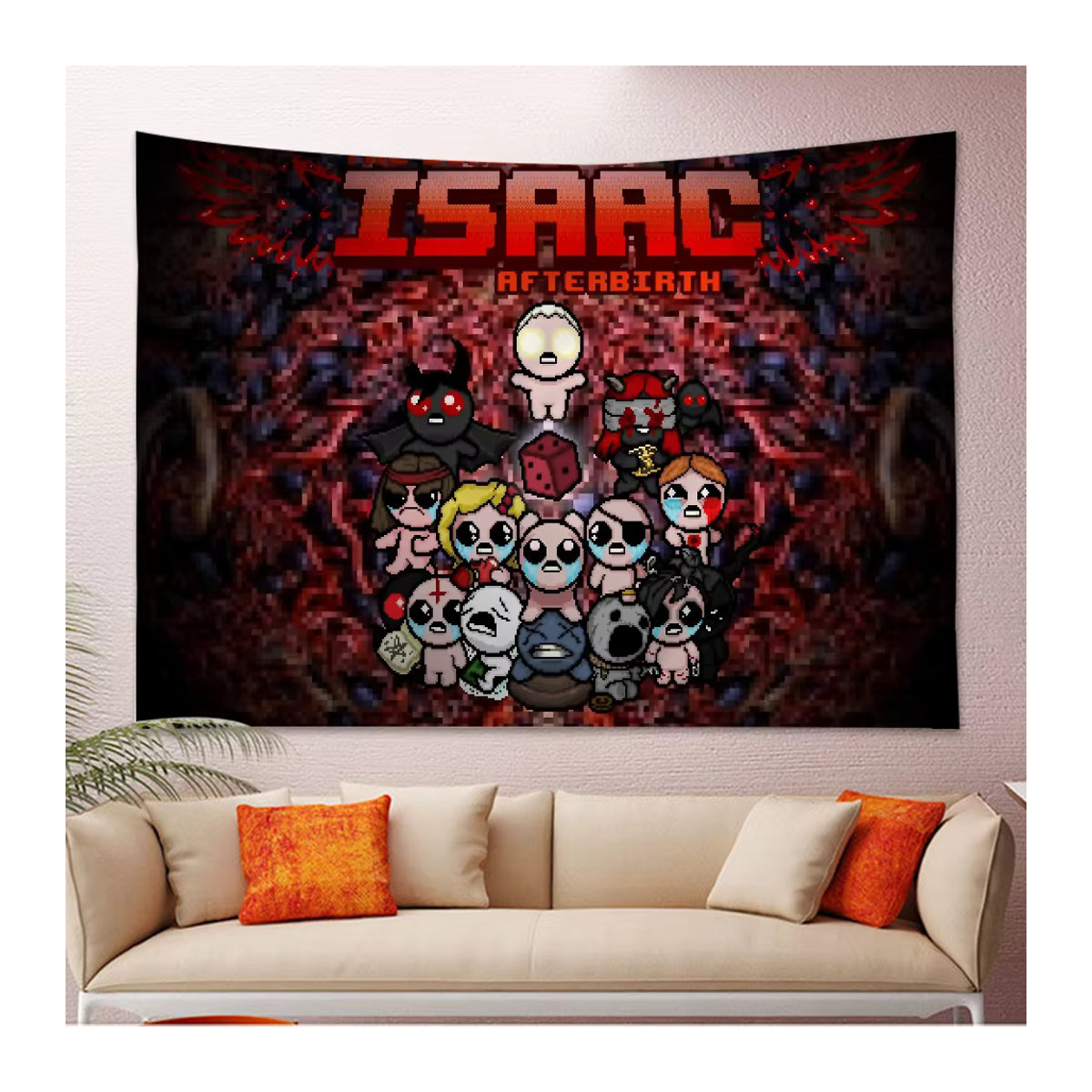 Isaac Wandteppich im Bohemian-Stil mit Mandala- und Blättermuster, mehrfarbig, Textil, B/H: 70 x 70 cm - Bild 2