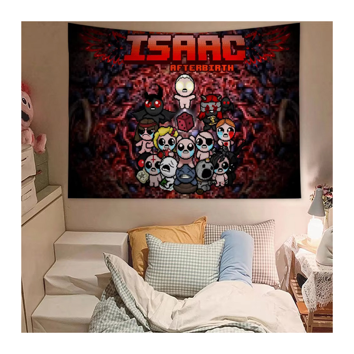 Isaac Wandteppich im Bohemian-Stil mit Mandala- und Blättermuster, mehrfarbig, Textil, B/H: 70 x 70 cm - Bild 3