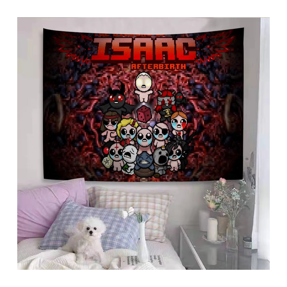 Isaac Wandteppich im Bohemian-Stil mit Mandala- und Blättermuster, mehrfarbig, Textil, B/H: 70 x 70 cm - Bild 4