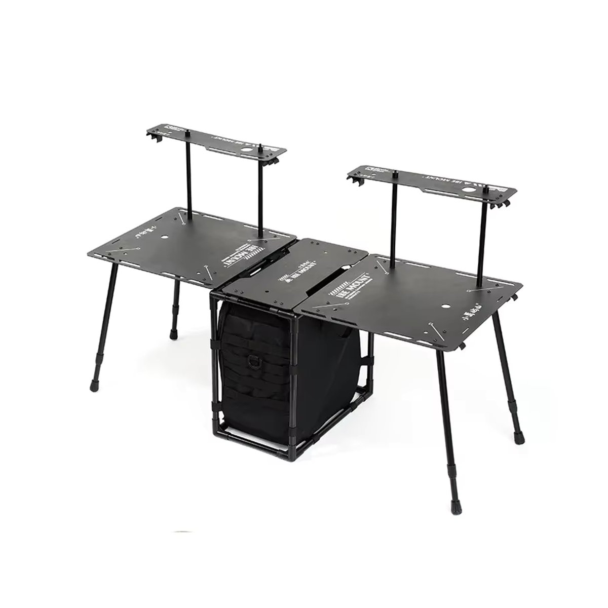 ISE MOUNT Outdoor Skeleton Tactical Pack Camping Klapptisch aus Metall in Schwarz - Bild 6
