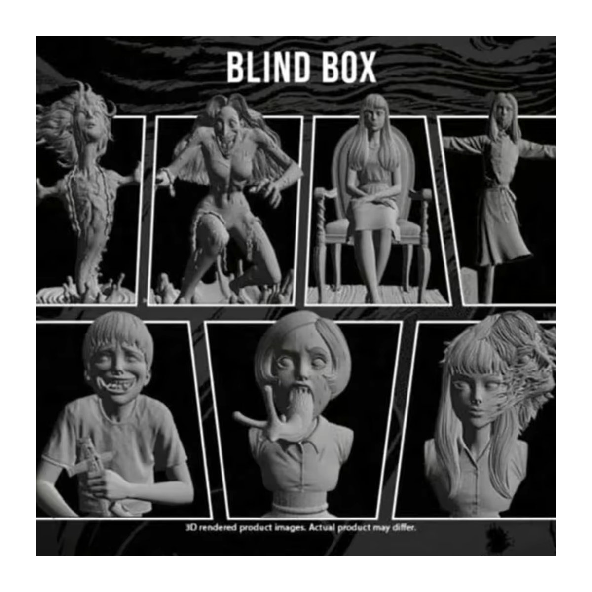 Ito Runji Strange Box 2 Serie Terror Tide Play Blind Box Mehrfarbiges Handgefertigtes Modell Ornament aus Kunststoff - Bild 6