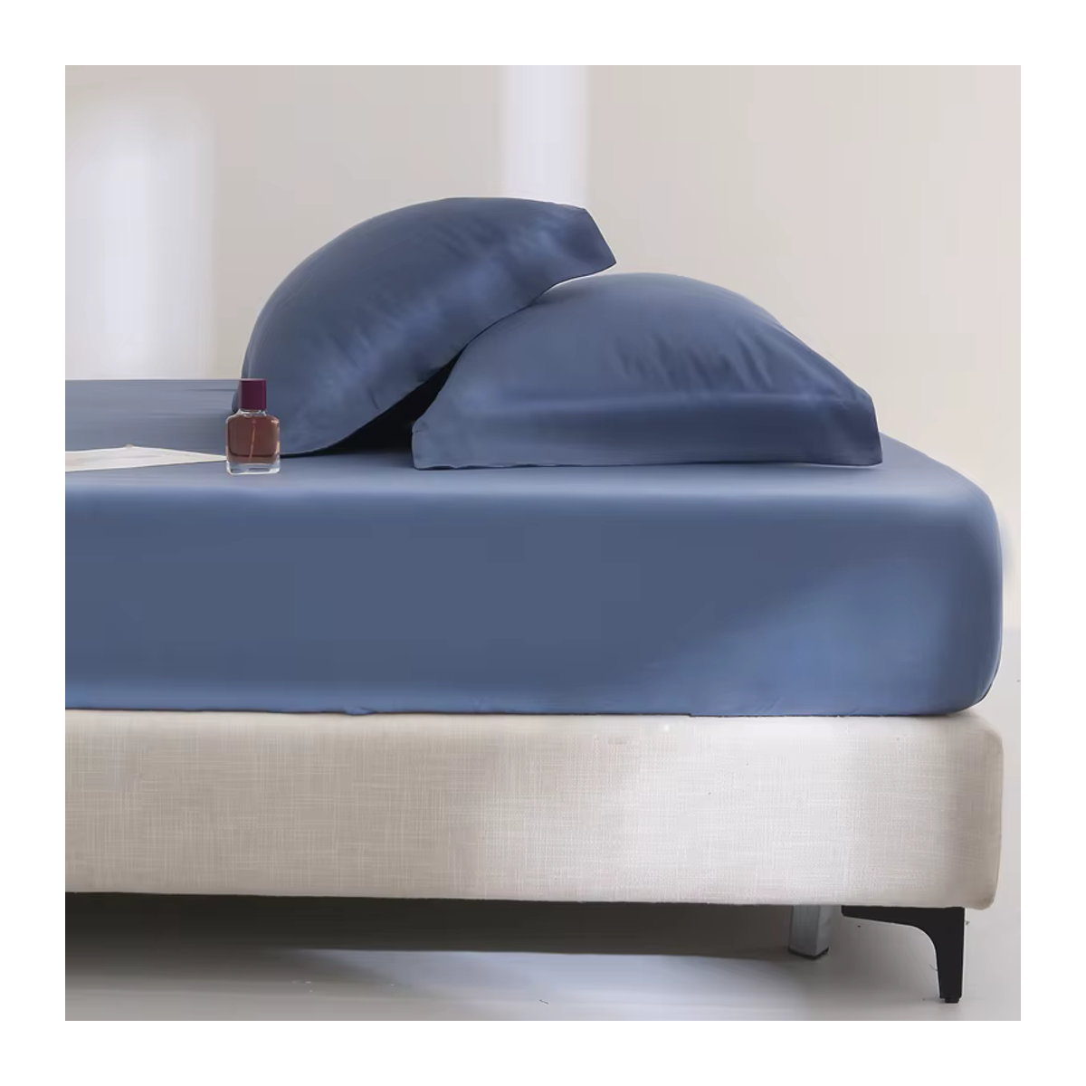 IvaRose HOME TEXTILE Spannbettlaken-Set aus Eukalyptus Lyocell in Blau, 3-teilig - Bild 2