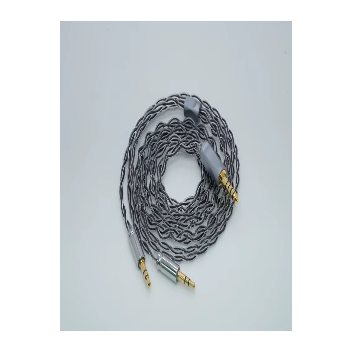 ivipQ-44 In-Ear-Kopfhörerkabel High-Fidelity-Upgrade-Kabel mit 0,78 Pin MMCX Dual 3,5 mm Anschluss in Grau - Bild 4