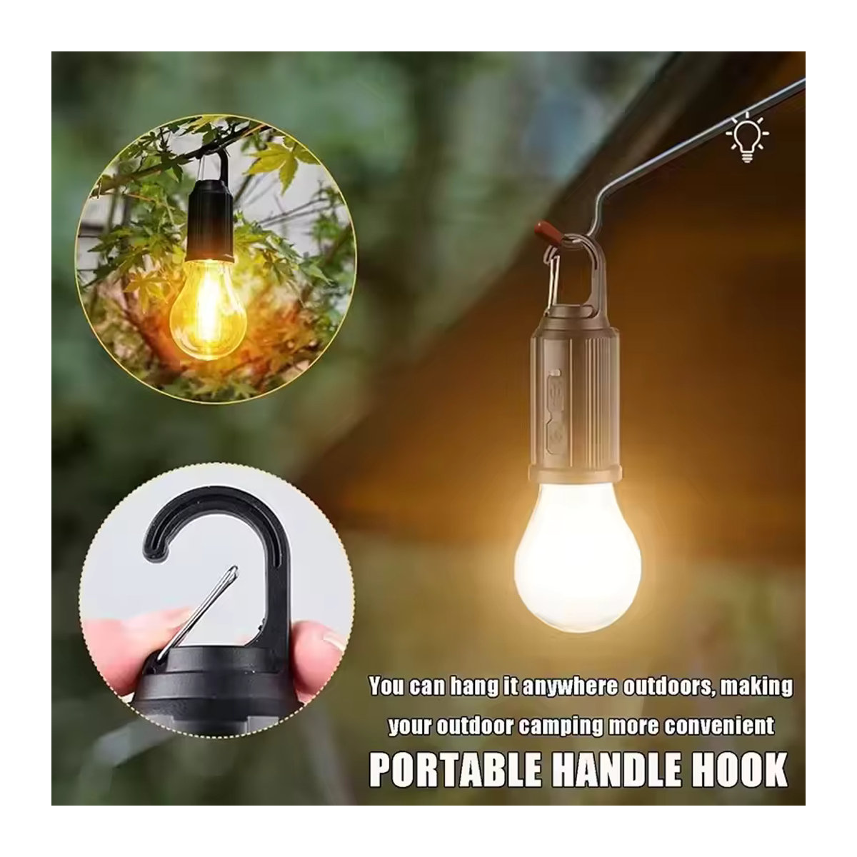 IWP Solar-Campinglampe im Retro-Design mit USB-Schnellladung, wasserdicht und tragbar zum Aufhängen für Outdoor, Picknick und Notfälle - Bild 4