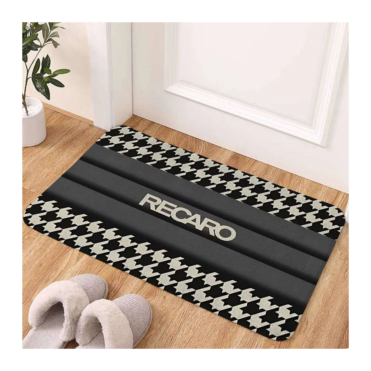 J-Custom Recaros Bodenmatte Schwarz als weicher und flauschiger Heimteppich für Wohnzimmer oder Kinderzimmer - Bild 2