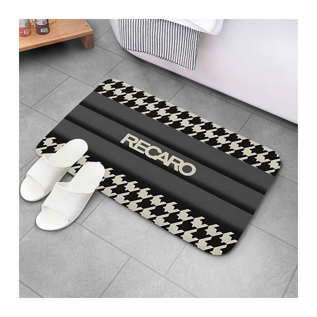 J-Custom Recaros Bodenmatte Schwarz als weicher und flauschiger Heimteppich für Wohnzimmer oder Kinderzimmer - Bild 3