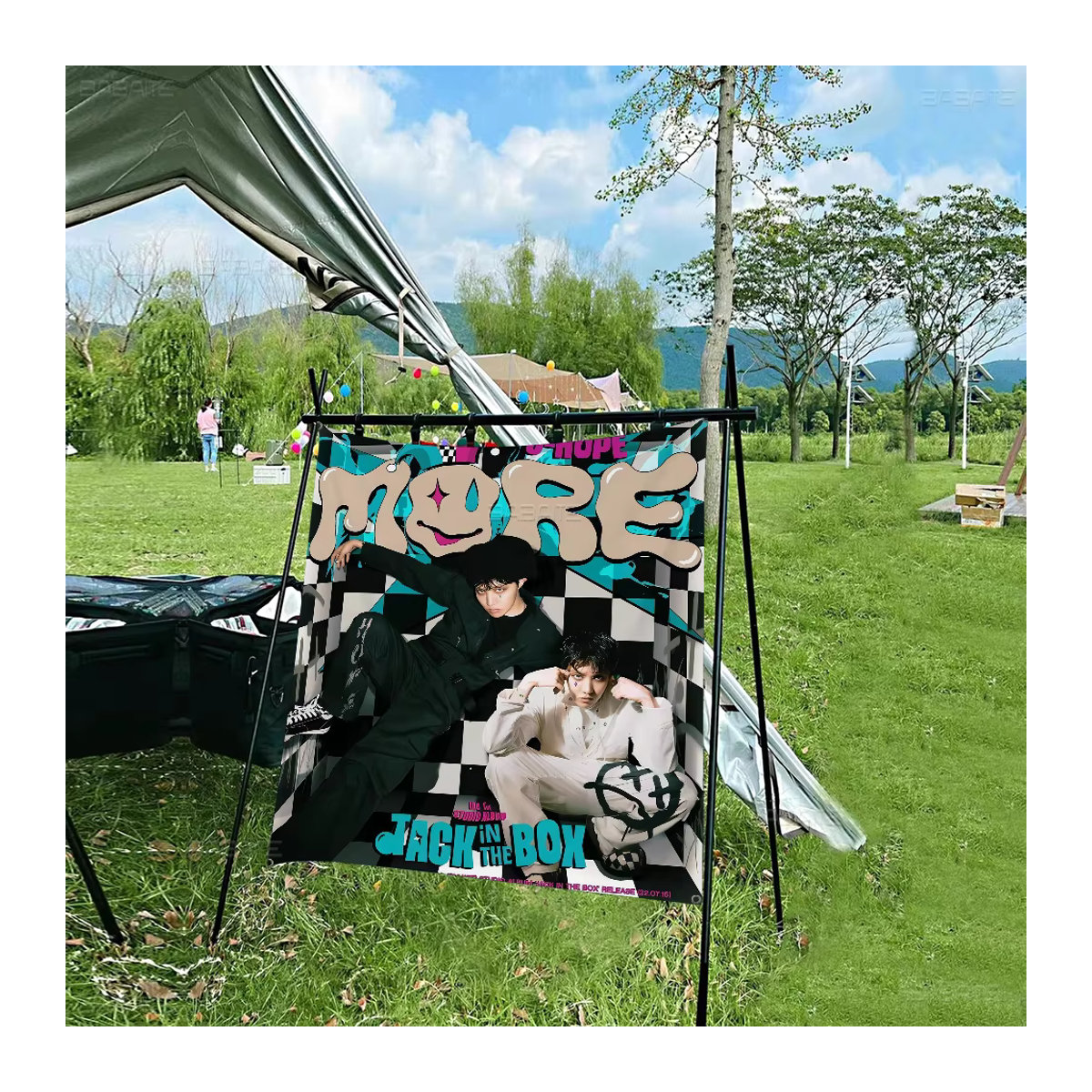 J-hope-Brands Kpop Cartoon Wandbehang mit Science-Fiction-Design, mehrfarbig, Textil, rechteckig - Bild 5