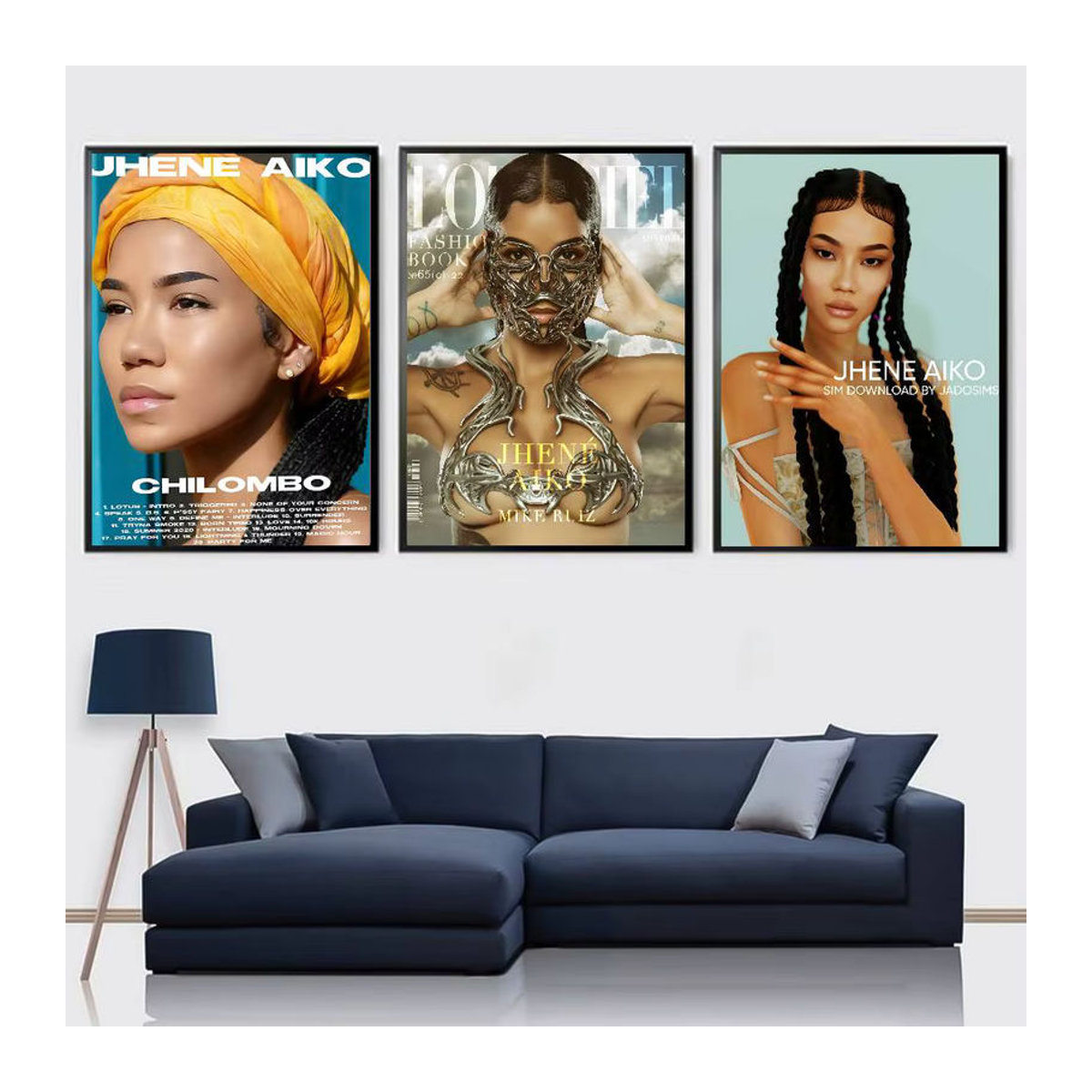 J-Jhene A-Aiko Album Poster Mehrfarbiges Porträt auf Papier als Wandkunst für dein Zuhause oder Büro - Bild 4