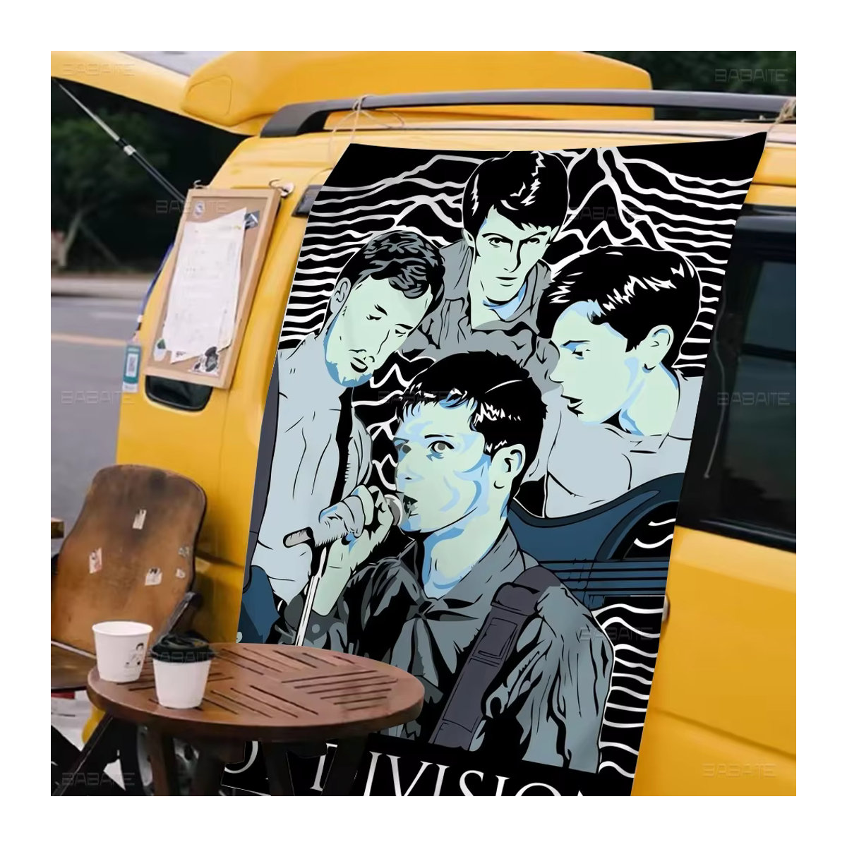 J-Joy D-Division Cartoon Wandbehang Banner aus Textil in Mehrfarbig - Bild 4