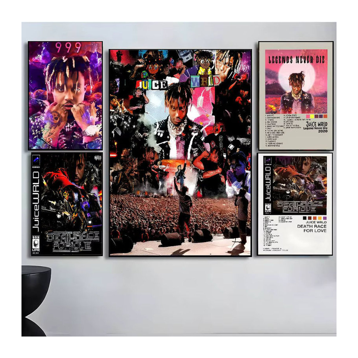 J-Juice W-Wrld Rapper Musik Poster Porträt Kunst auf Papier, mehrfarbig, Hochformat, Rahmenlos - Bild 2