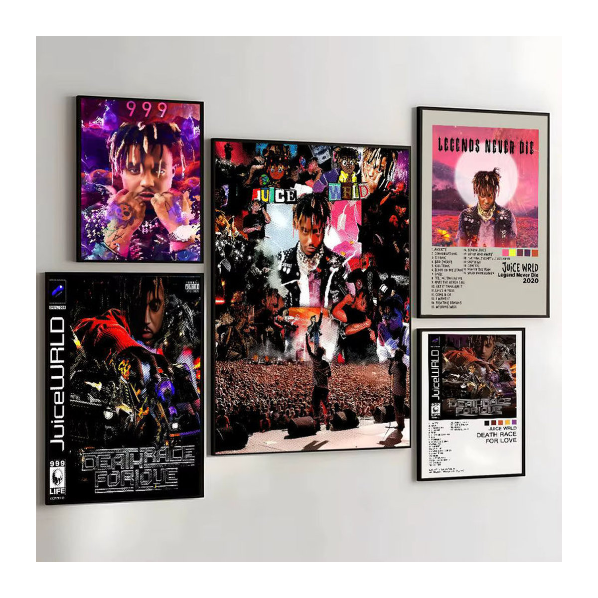 J-Juice W-Wrld Rapper Musik Poster Porträt Kunst auf Papier, mehrfarbig, Hochformat, Rahmenlos - Bild 3