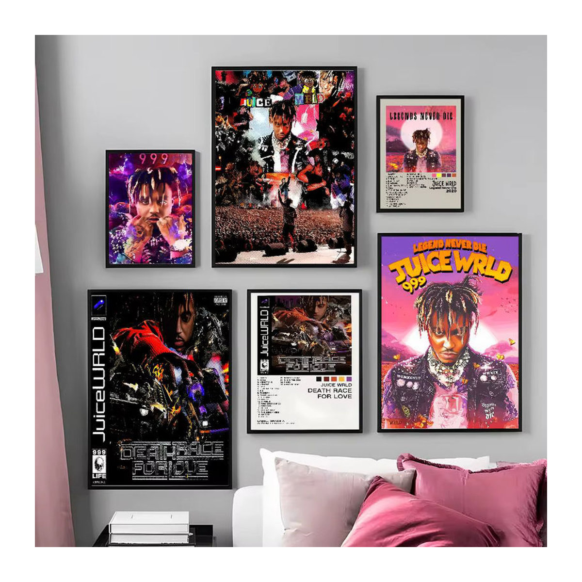 J-Juice W-Wrld Rapper Musik Poster Porträt Kunst auf Papier, mehrfarbig, Hochformat, Rahmenlos - Bild 4