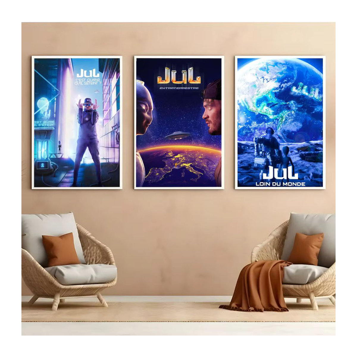 J-JuL HD Anime Poster Selbstklebend Mehrfarbig Porträt Wanddekoration - Bild 2