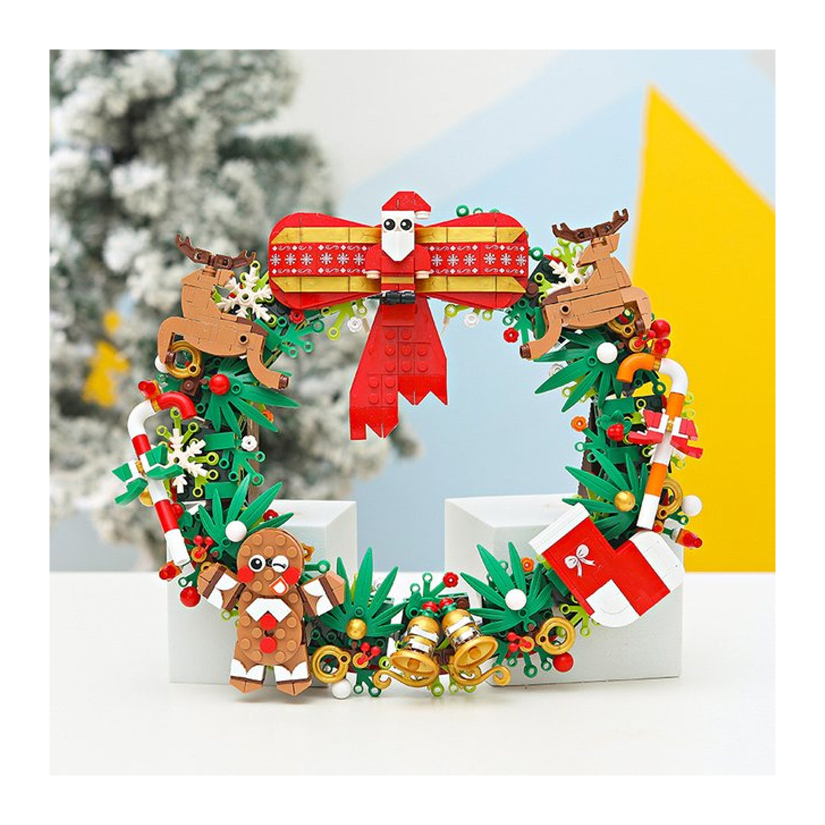 JAKI JK-5118 Weihnachts-Puzzle Bausteine für Kinder mit Spieluhr und Wanddekoration in Mehrfarbig - Bild 1
