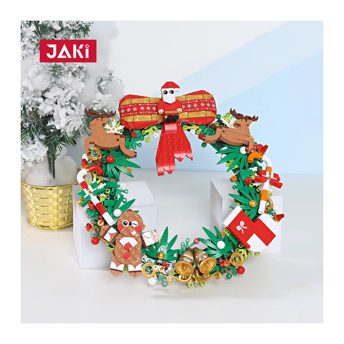 JAKI JK-5118 Weihnachts-Puzzle Bausteine für Kinder mit Spieluhr und Wanddekoration in Mehrfarbig - Bild 2