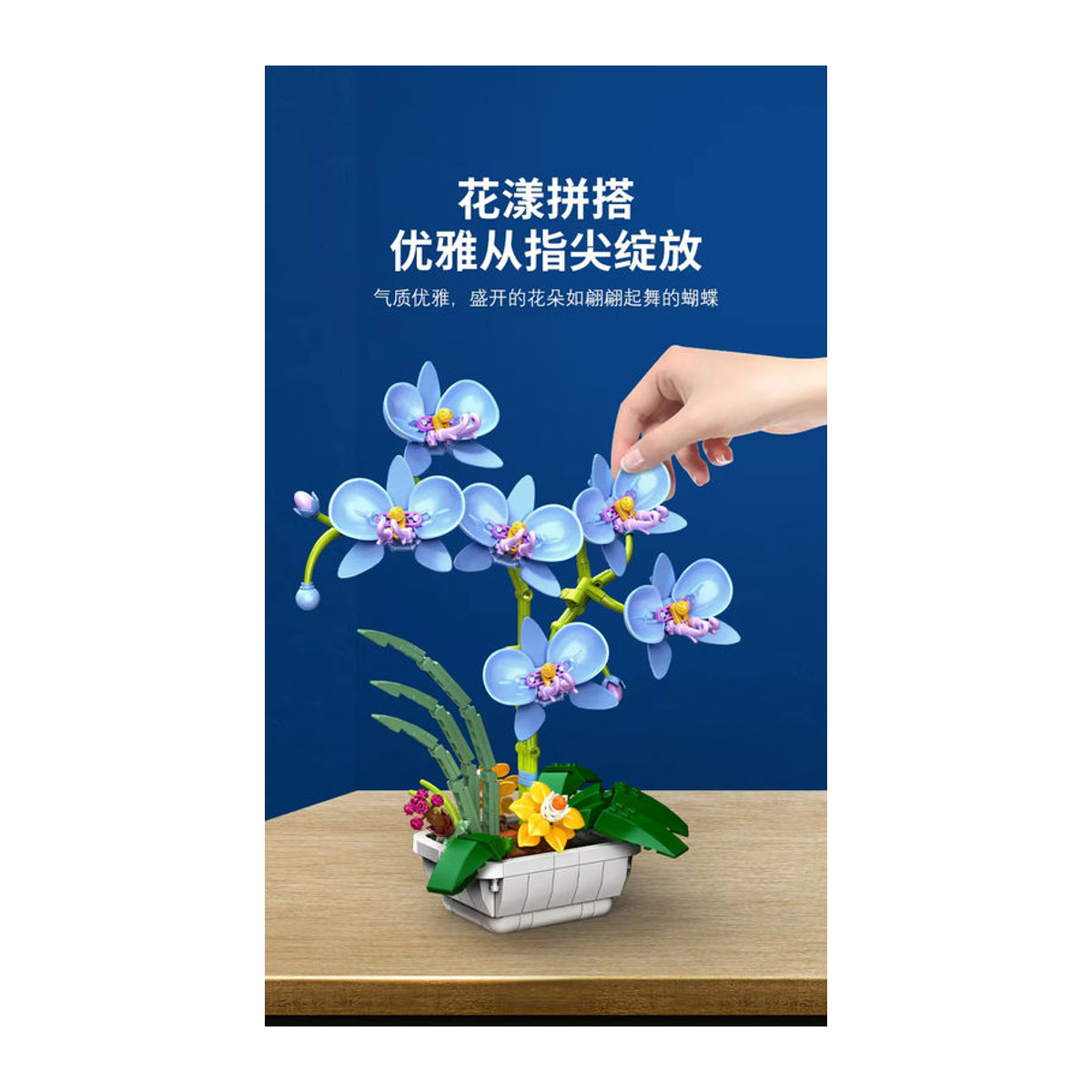 JAKI Phalaenopsis Orchideen Modellbausatz als mehrfarbiges Lernspielzeug und Dekoration aus Kunststoff - Bild 3