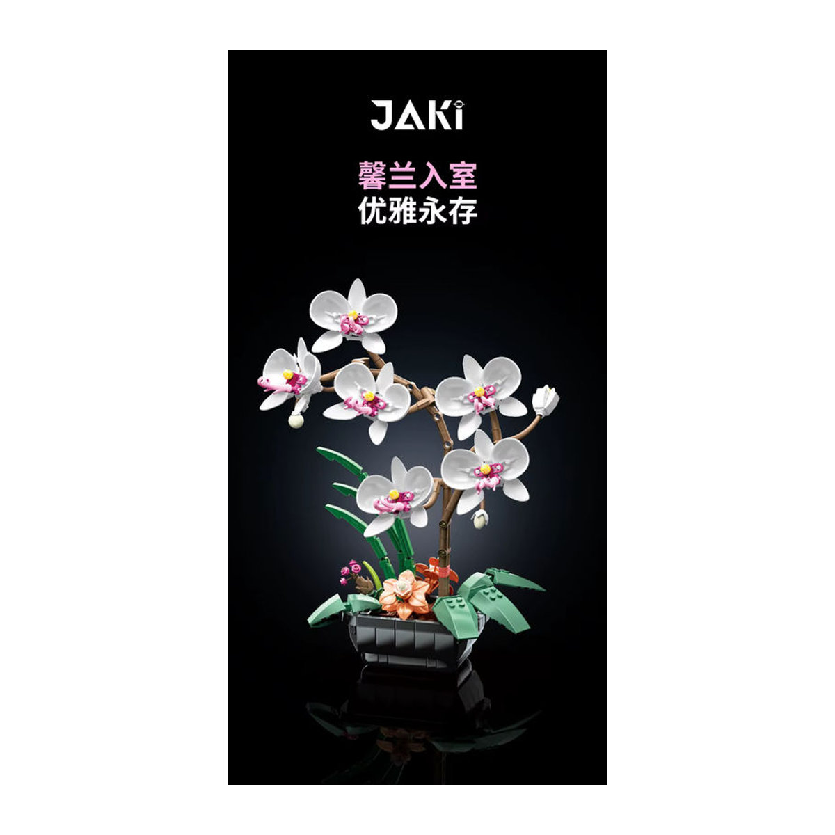 JAKI Phalaenopsis Orchideen Modellbausatz als mehrfarbiges Lernspielzeug und Dekoration aus Kunststoff - Bild 4
