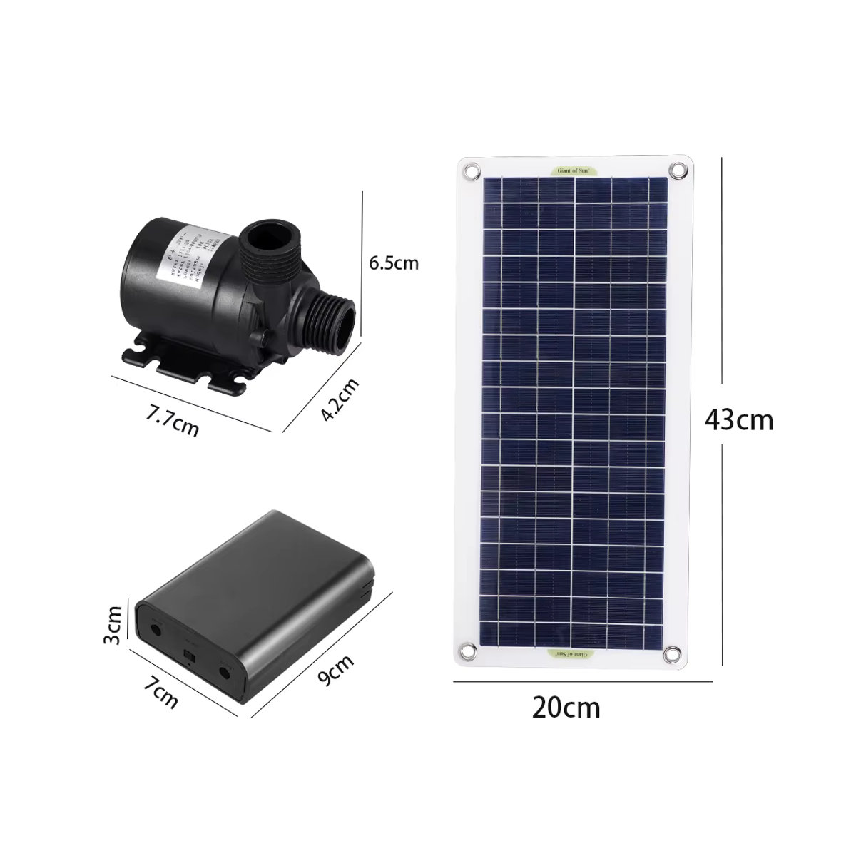 JAKYLOVE 50 W Solar-Wasserpumpe Set mit bürstenlosem Solarpanel für Teich, Pool und Aquarium in Schwarz - Bild 3