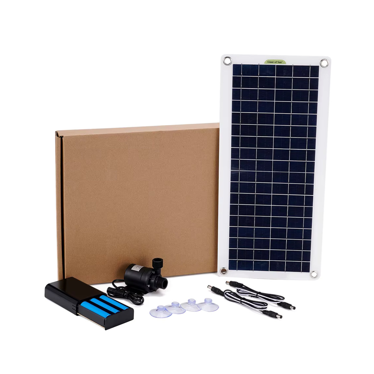 JAKYLOVE 50 W Solar-Wasserpumpe Set mit bürstenlosem Solarpanel für Teich, Pool und Aquarium in Schwarz - Bild 6