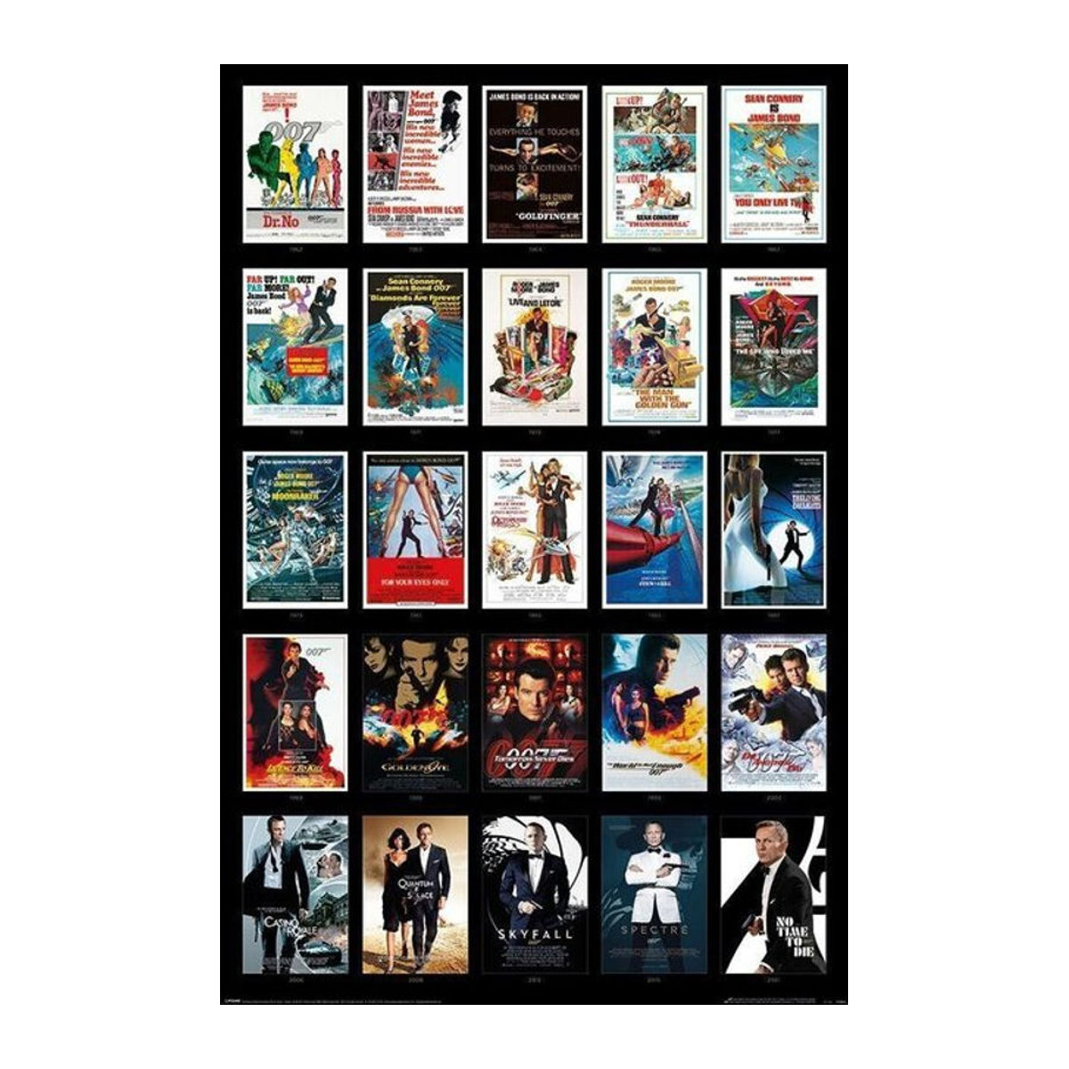 James Bond 25 Filmplakat Porträt auf Papier, Farbe: Schwarz und Mehrfarbig, Breite: 91.5 cm, Höhe: 91.5 cm - Bild 1