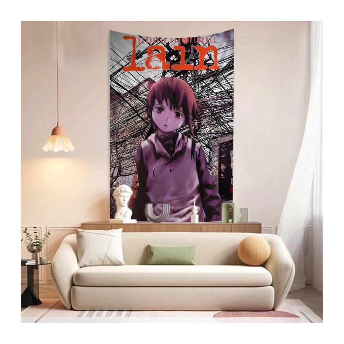 Japan Anime Lain Film Wandbehang Science Fiction Textil Tapisserie mehrfarbig - Bild 1