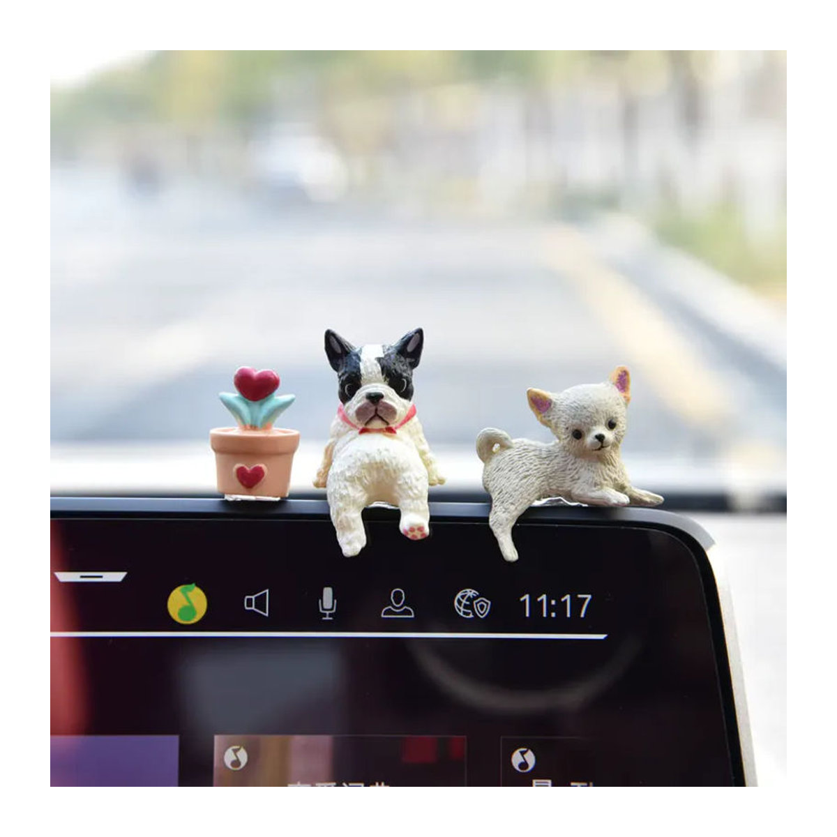 Japan Yell Gashapon Mini-Figuren Schlafende Welpen als Clip-on Ornament für Auto-Armaturenbrett oder Monitor, Mehrfarbig - Bild 3