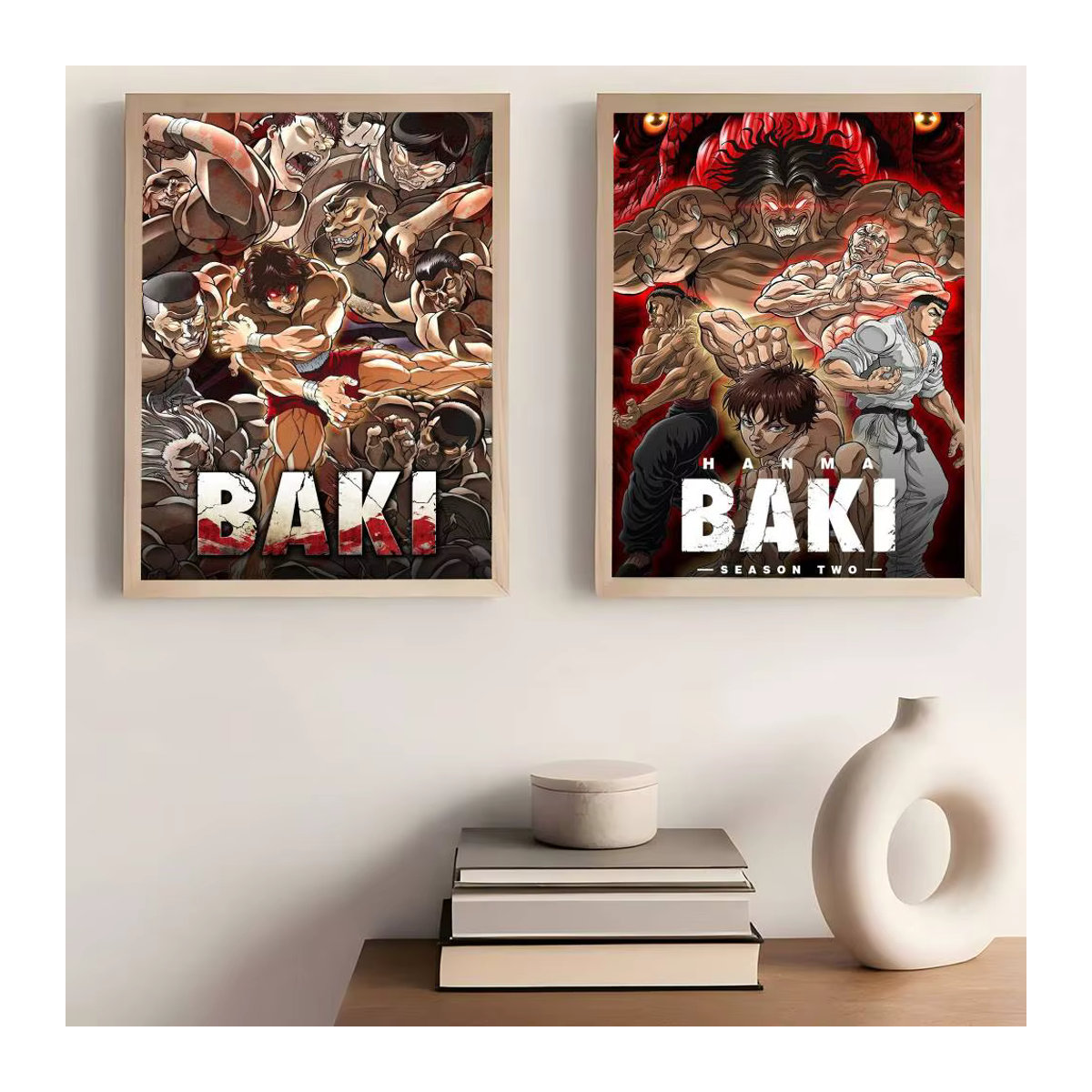 Japanisches Anime Baki Hanma Film-Poster als selbstklebender Wandsticker aus Papier, mehrfarbig, rechteckig - Bild 3