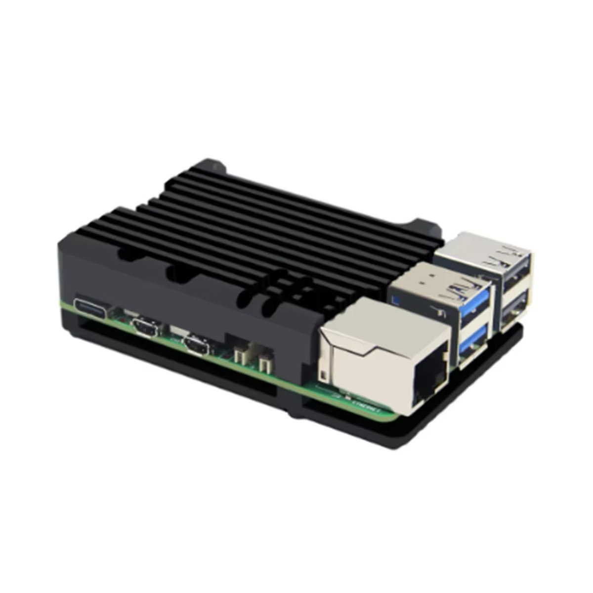 Jarhead Aluminium Gehäuse für Raspberry Pi 5 mit Doppel-Kühlventilator in Schwarz - Bild 2