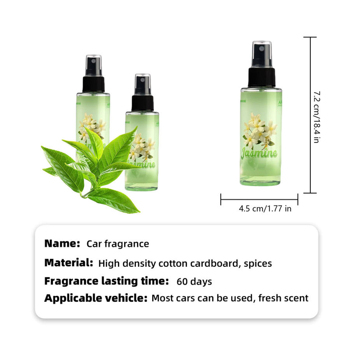 Jasmine Duftender Lufterfrischer als Room Spray, 100 ml, Grün - Bild 2