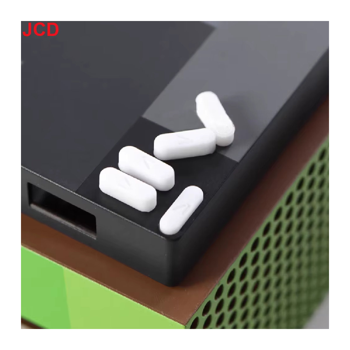 JCD 4 Stück Anti-Rutsch Gummifüße für Xbox 360, Xbox One, One S sowie Xbox Series S und X in Weiß - Bild 2