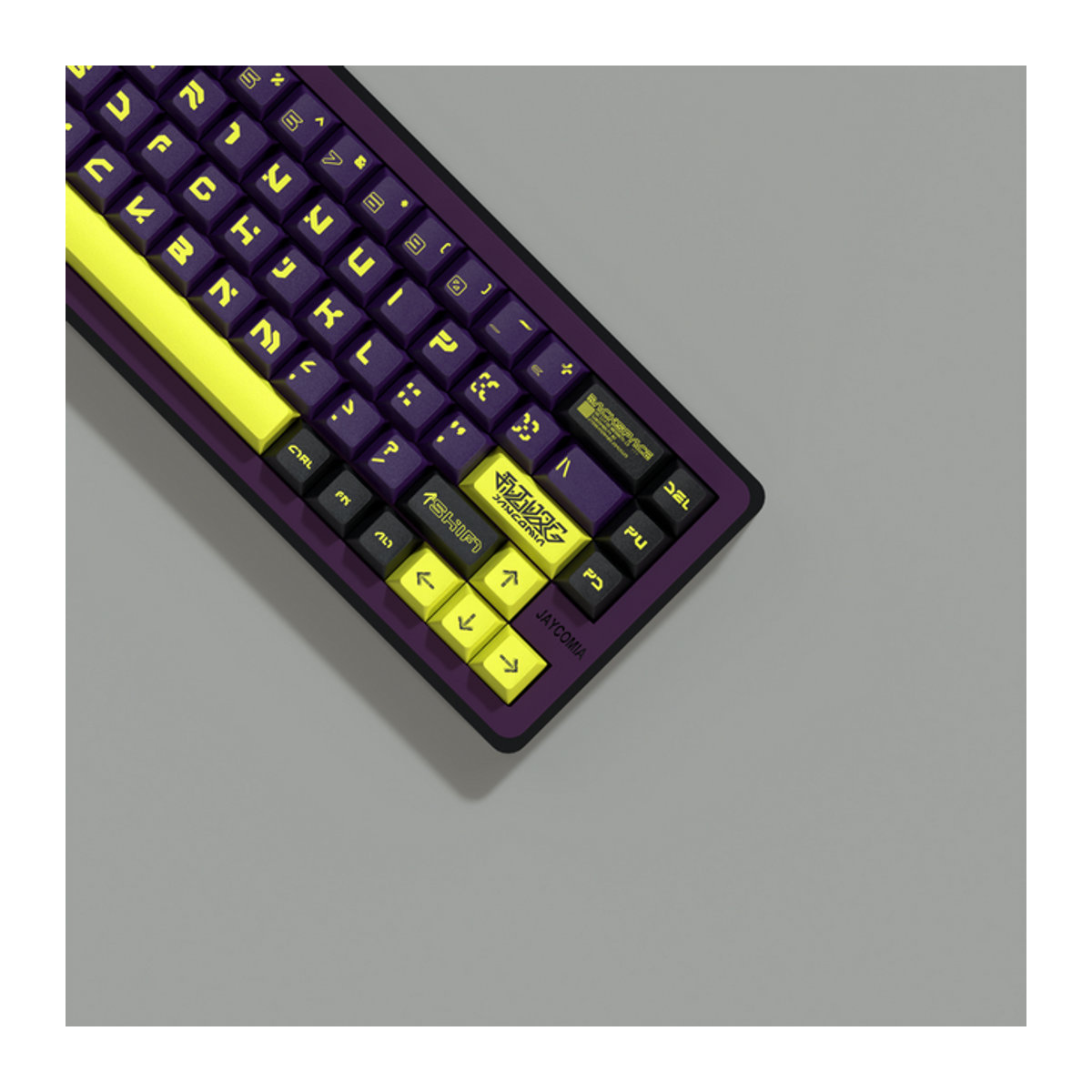 JCM Antimatter Tastenkappen Set aus PBT-Material mit Kirschprofil, 78 Tasten, Schwarz/Mehrfarbig, passend für 60% 64% 68% mechanische Tastatur-Layouts - Bild 1