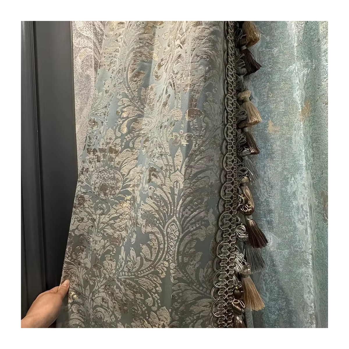 JESSANS Paisley-Jacquard-Vorhänge in Gold mit französischer Prägung und verdicktem Stoff zur Verdunkelung für Wohnzimmer und Schlafzimmer - Bild 4