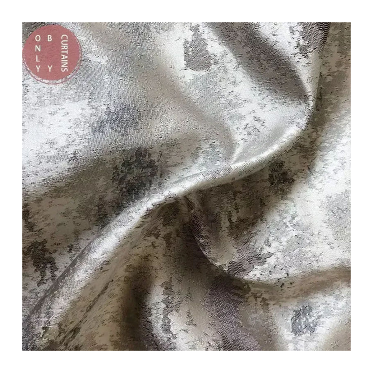 JESSANS Verdunkelungsvorhänge in Silber mit Jacquard-Design für Wohnzimmer und Schlafzimmer - Bild 2