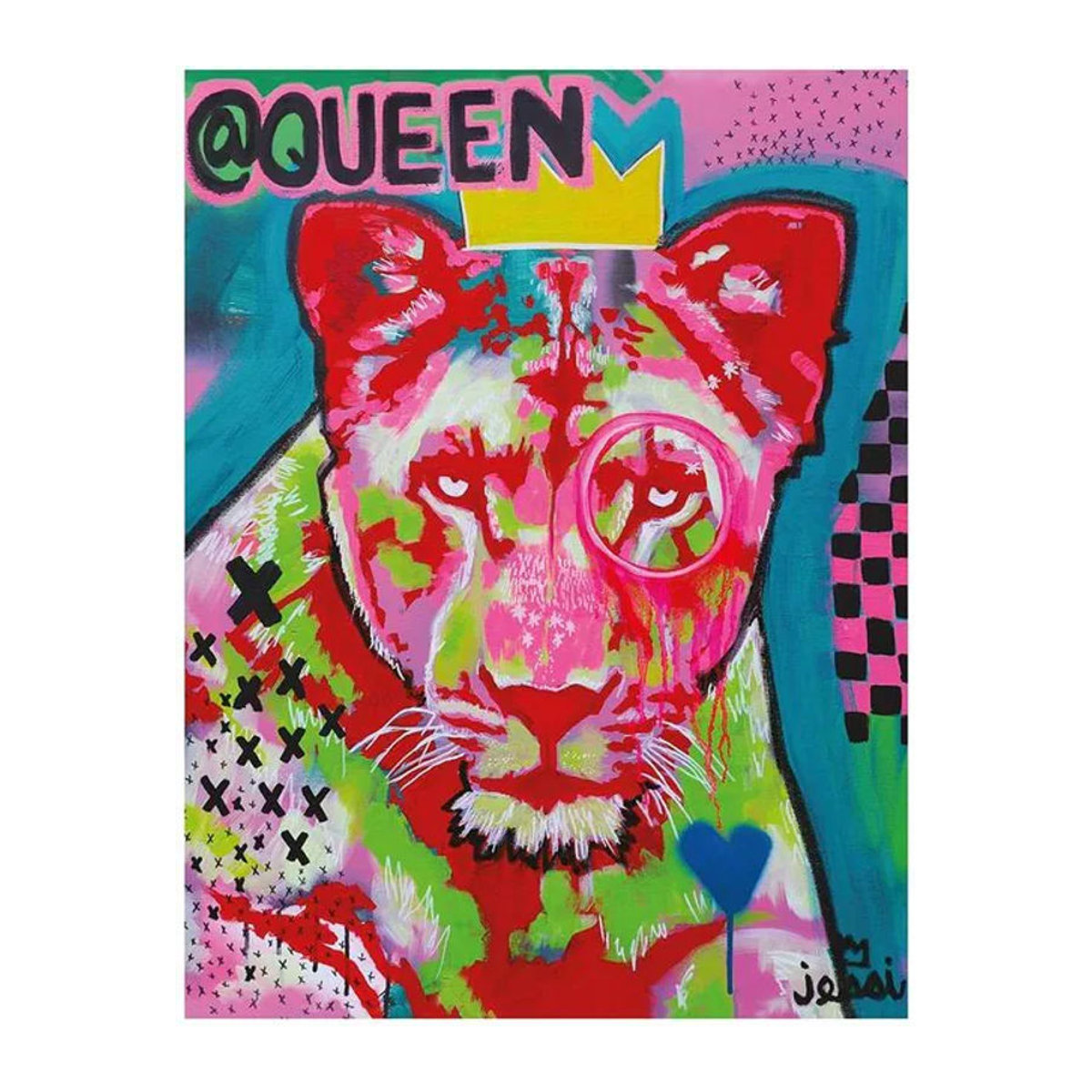 Jessi Dahlquist @Queen Kunstprint auf Papier, mehrfarbig, 50 x 40 cm - Bild 1
