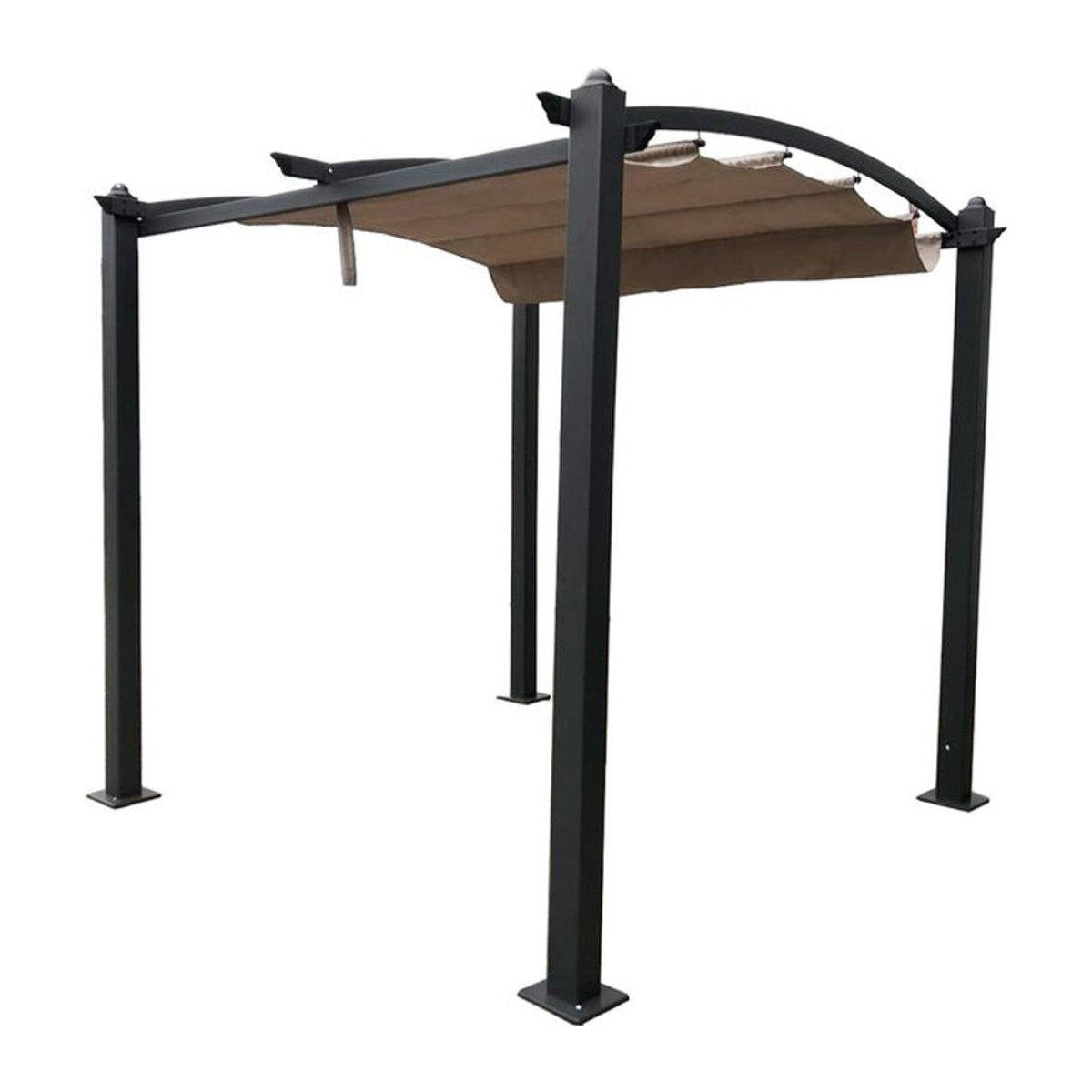 Jet-Line Gartenpavillon Giseh in Grau mit Aluminiumgestell und UV-Schutz, B/T/H: 295 x 220 x 295 cm - Bild 1