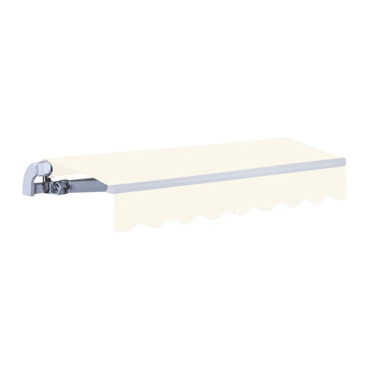 JET-LINE Gelenkarmmarkise aus Aluminium mit UV-Schutz und Wasserbeständigkeit, B: 350 cm, H: 250 cm, Farbe: Anthrazit oder Beige - Bild 1